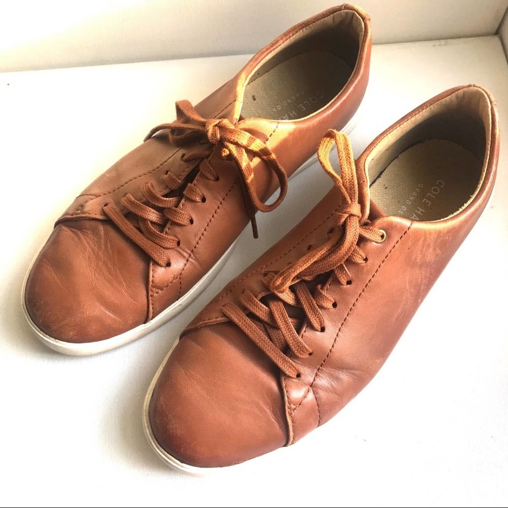 COLE HAAN leather sneakers crosscourt 9 1/2 shoes 9.5